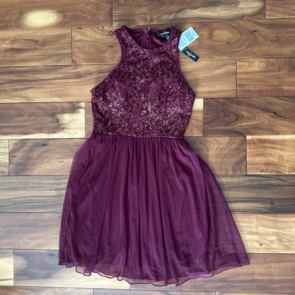 Speechless Burgundy Lace Party Dress size 5